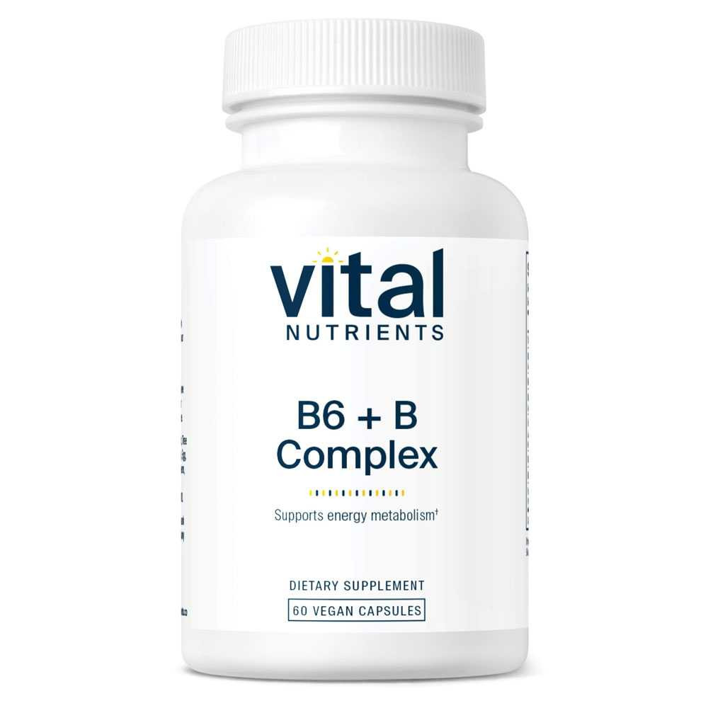 Vital Nutrients B6 B-Complex - 60 Capsules 27$
