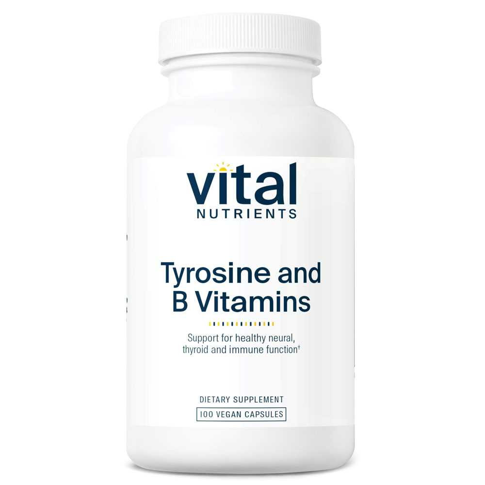Vital Nutrients Tyrosine and B Vitamins - 100 Capsules