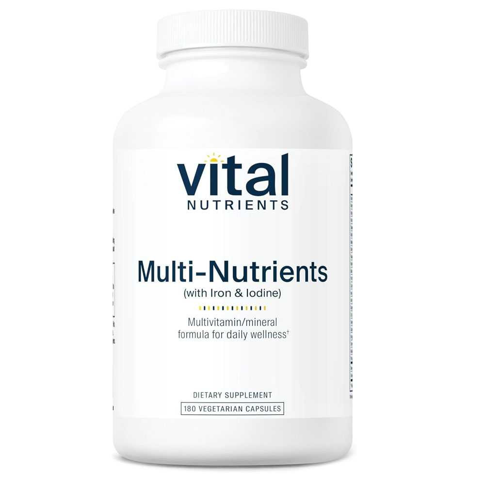 Vital Nutrients Multi-Nutrients with Iron and Iodine - 180 Capsules