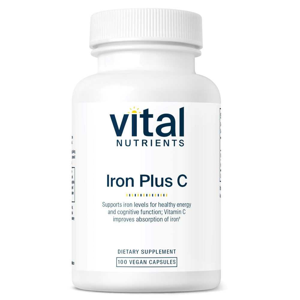 Vital Nutrients Iron Plus C - 100 Capsules 23$