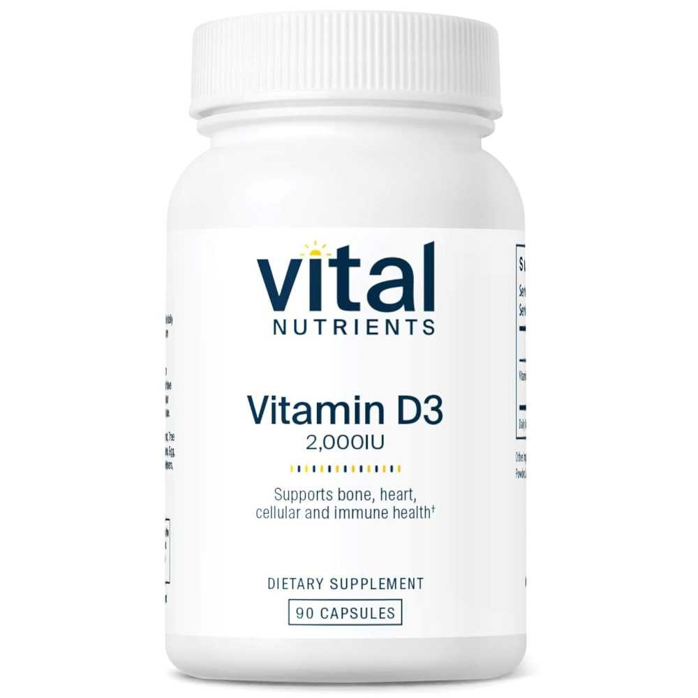 Vital Nutrients Vitamin D3 2000IU VEG - 90 Capsules 22$