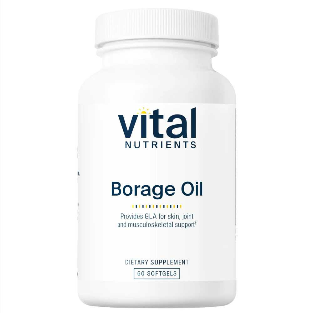 Vital Nutrients Borage Oil 1000mg - 60 Softgels 28$