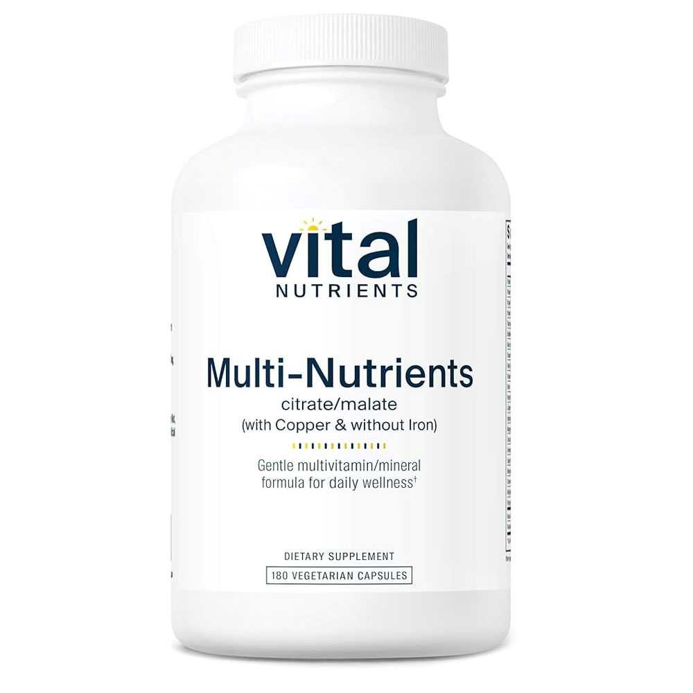 Vital Nutrients Multi-Nutrients 2 Citrate/Malate Formula - 180 Capsules