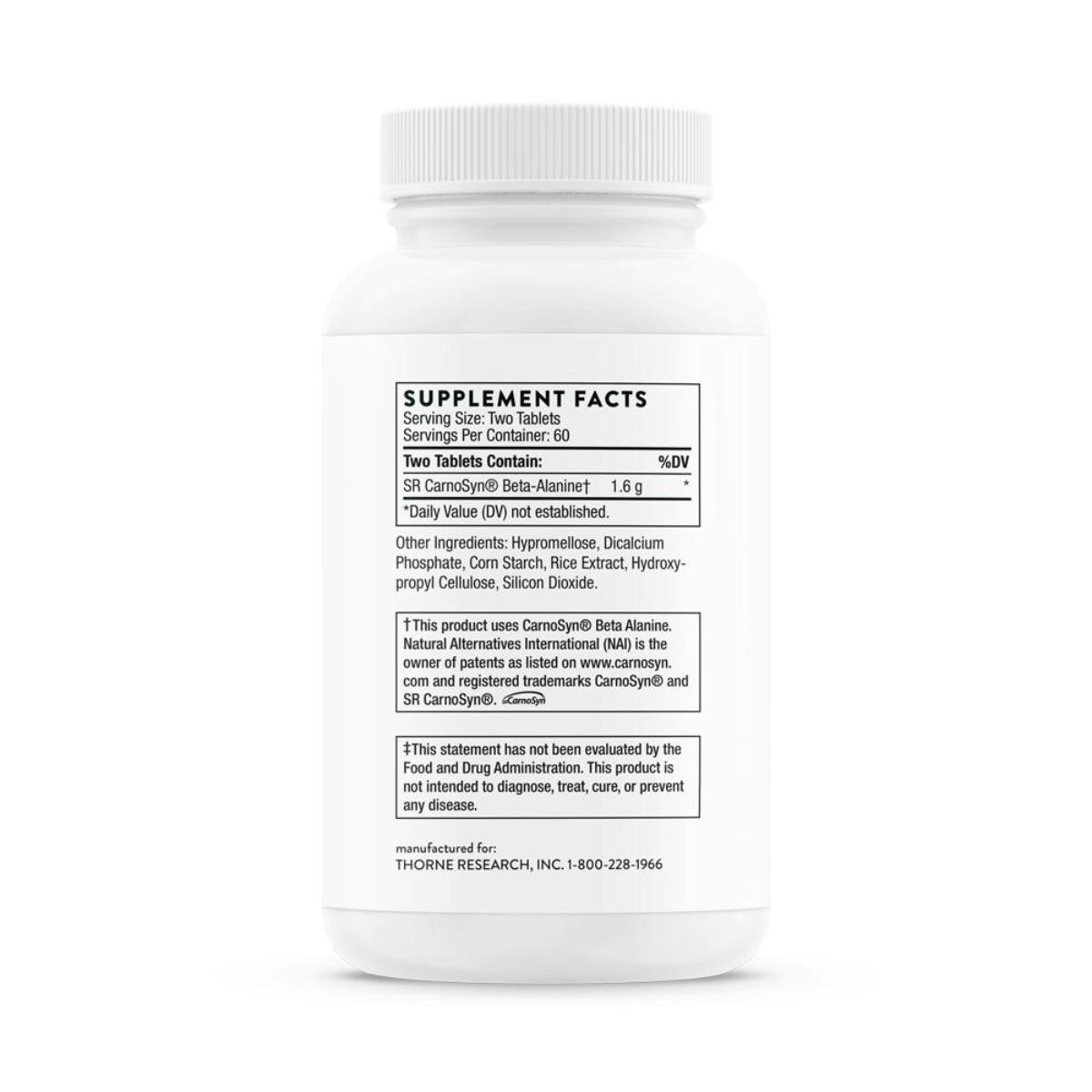 Thorne Beta Alanine-SR - NSF Certified for Sport - 120 Tablets