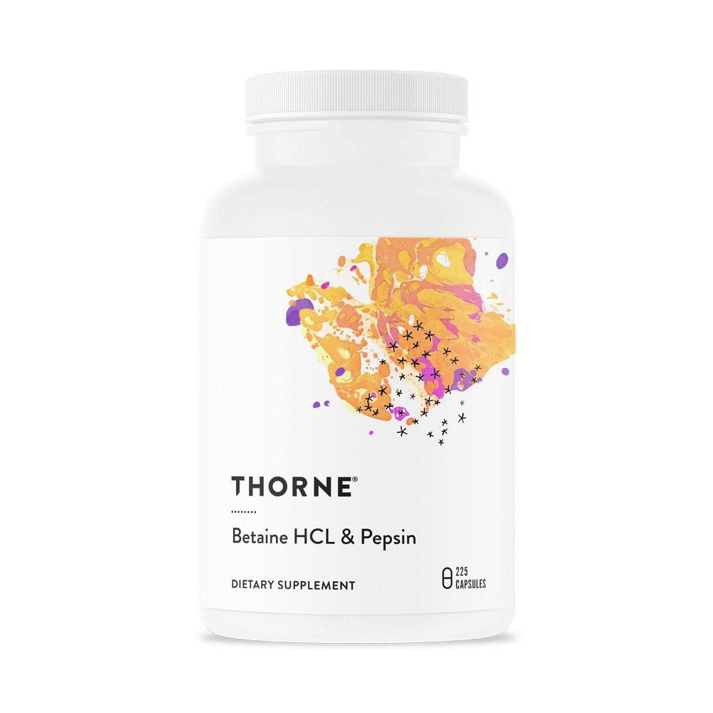 Thorne Betaine HCL/Pepsin - 225 Capsules