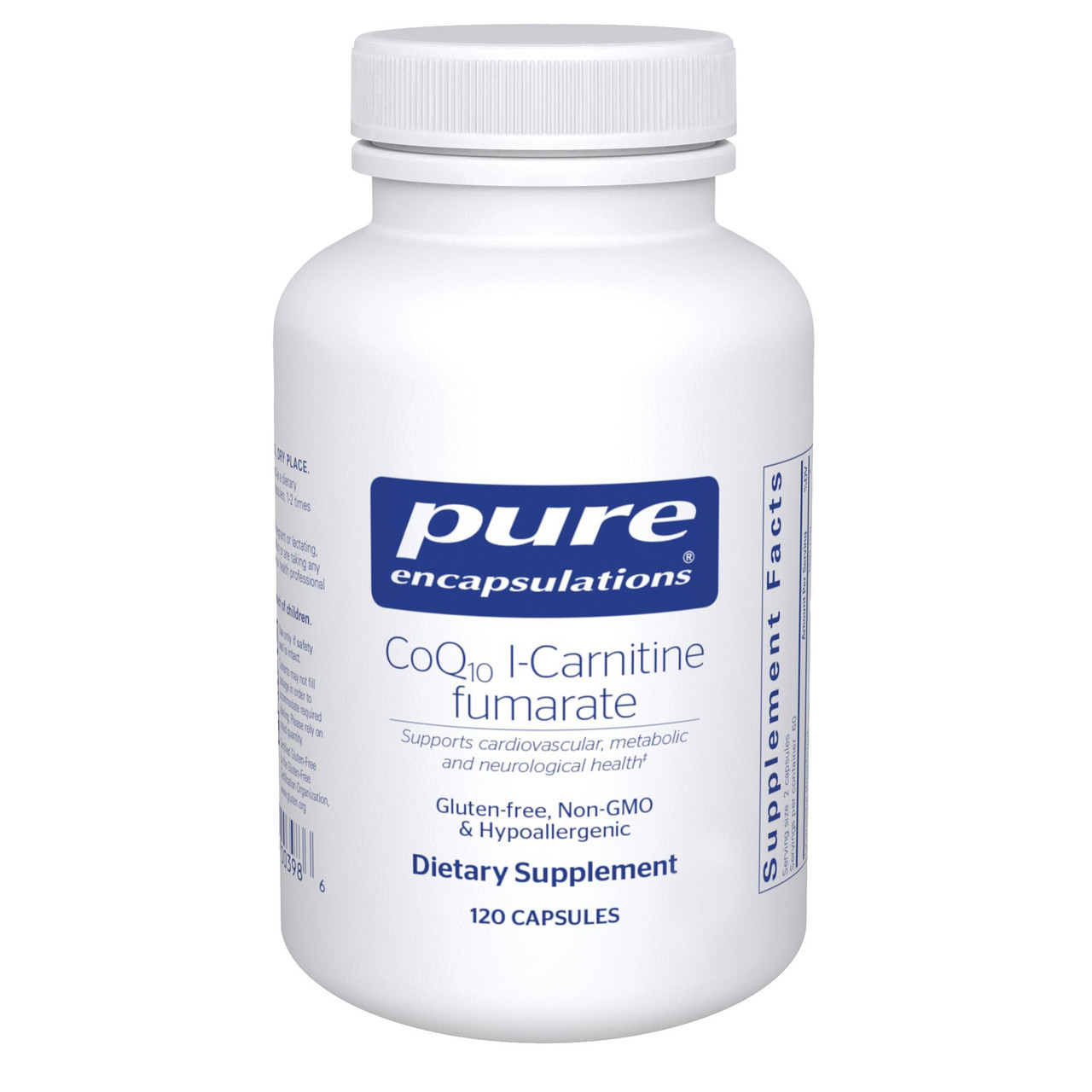 Pure Encapsulations CoQ10 L-Carnitine Fumarate - 120 Capsules