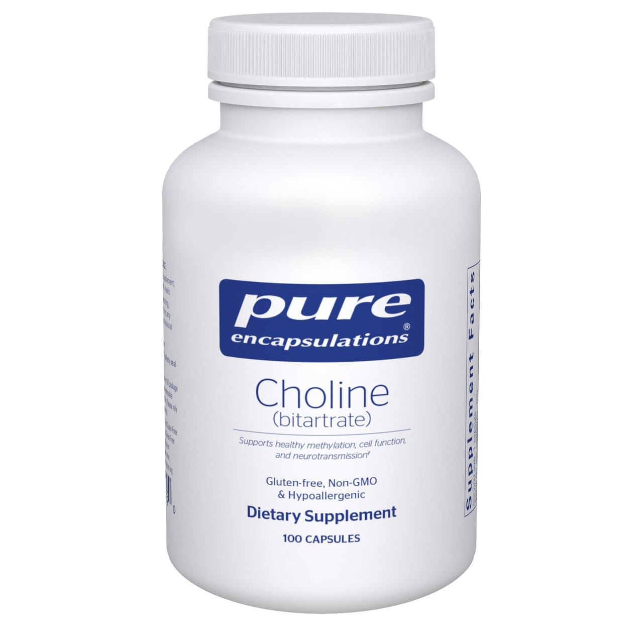 Pure Encapsulations Choline (Bitartrate) - 100 Capsules