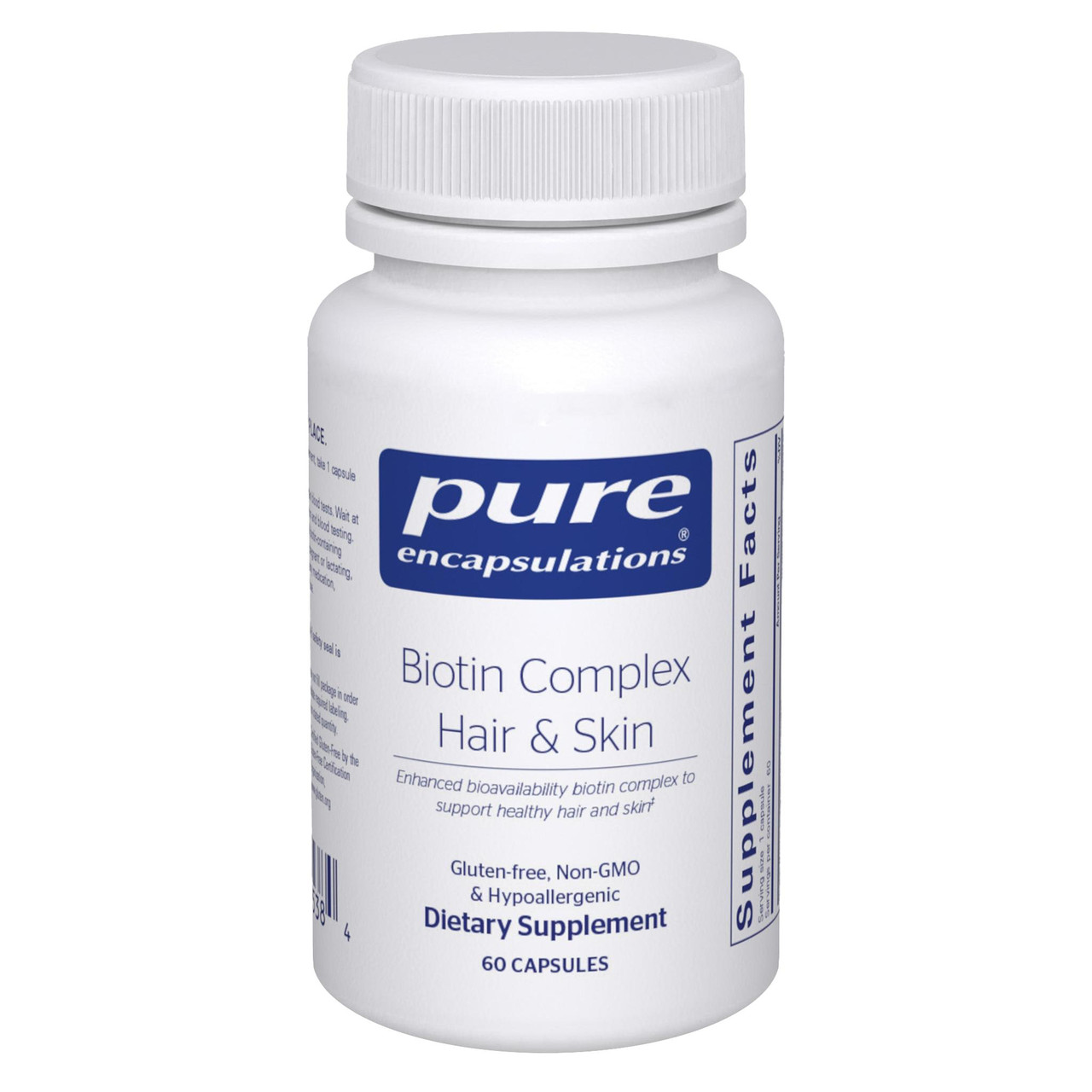Pure Encapsulations Biotin Complex Hair & Skin - 60 Capsules