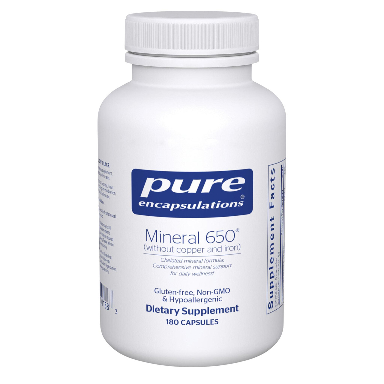 Pure Encapsulations Mineral 650 without Copper & Iron - 180 Capsules