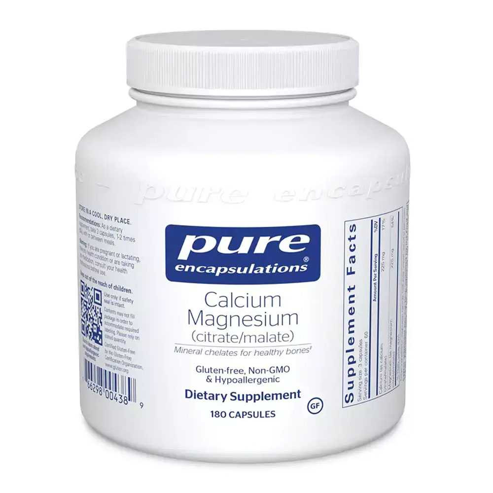 Pure Encapsulations Calcium Magnesium (Citrate/Malate) - 180 Capsules