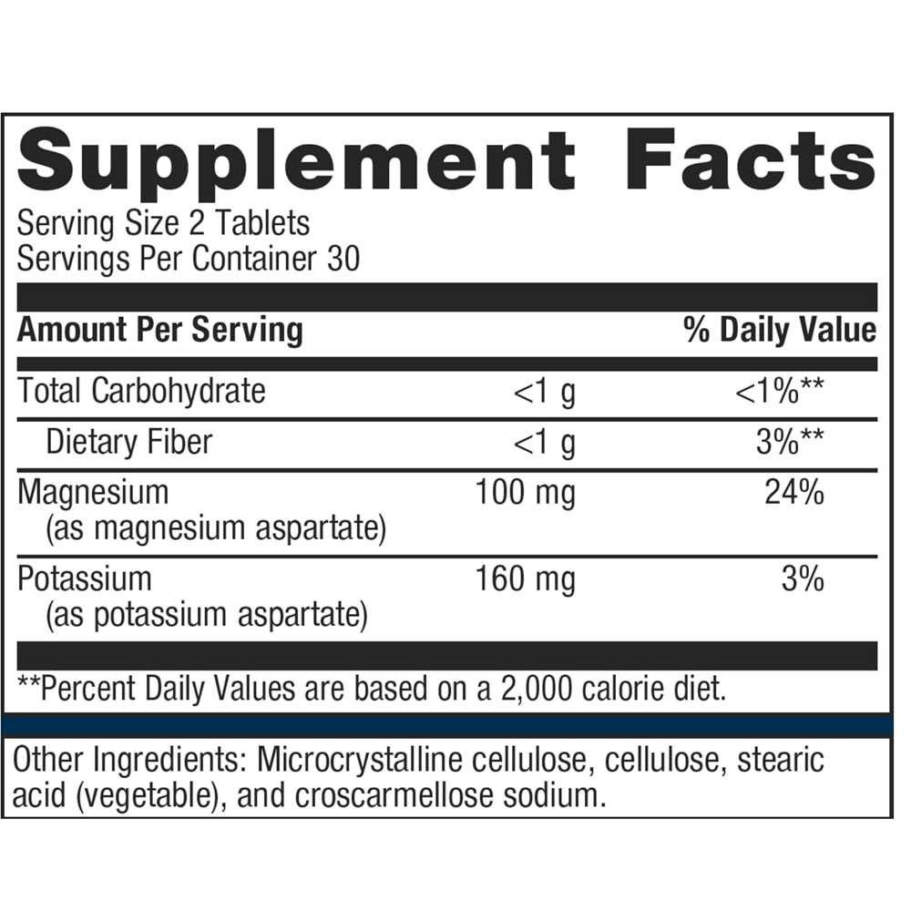 Metagenics Mg/K Aspartate - 60 Tablets