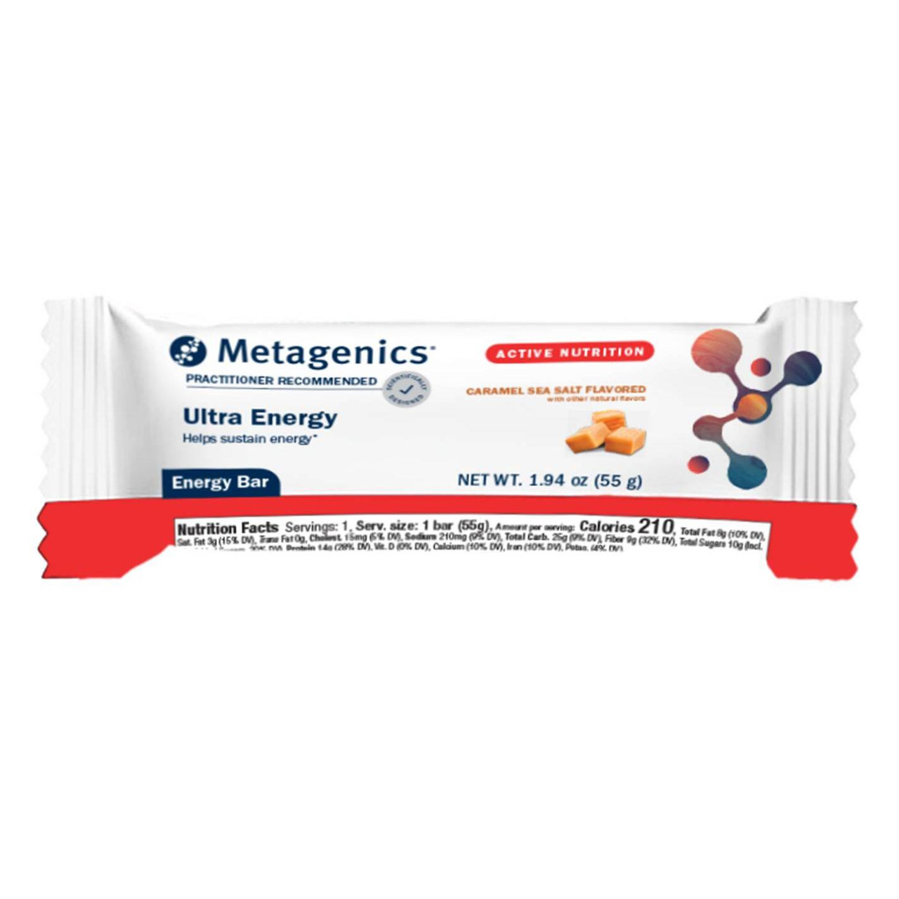Metagenics Ultra Energy Bar Caramel Sea Salt Flavor - 12 Bars 48$