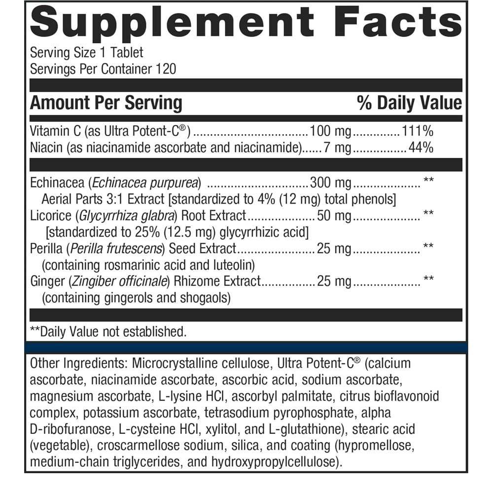Metagenics Echinacea Synergy - 120 Tablets