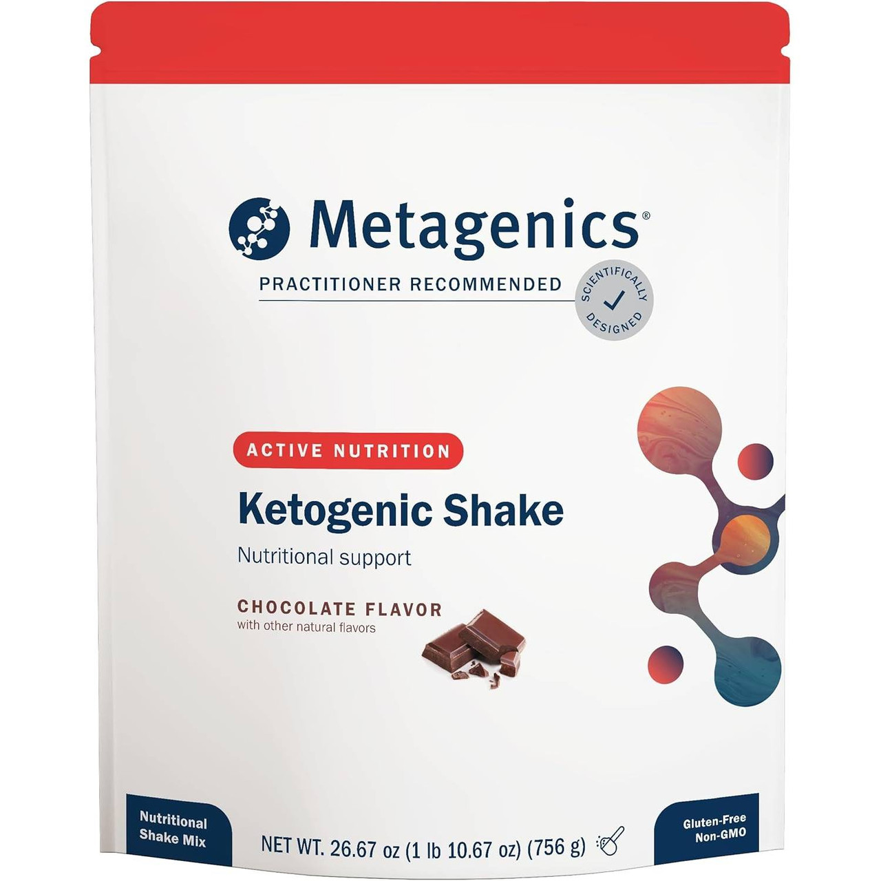 Metagenics Ketogenic Shake Chocolate Flavor  756 Grams