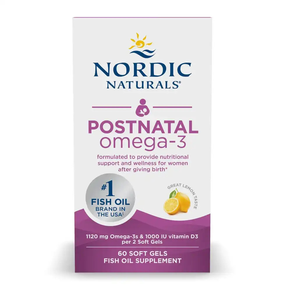 Nordic Naturals Postnatal Omega-3 Lemon Flavor - 60 Softgels