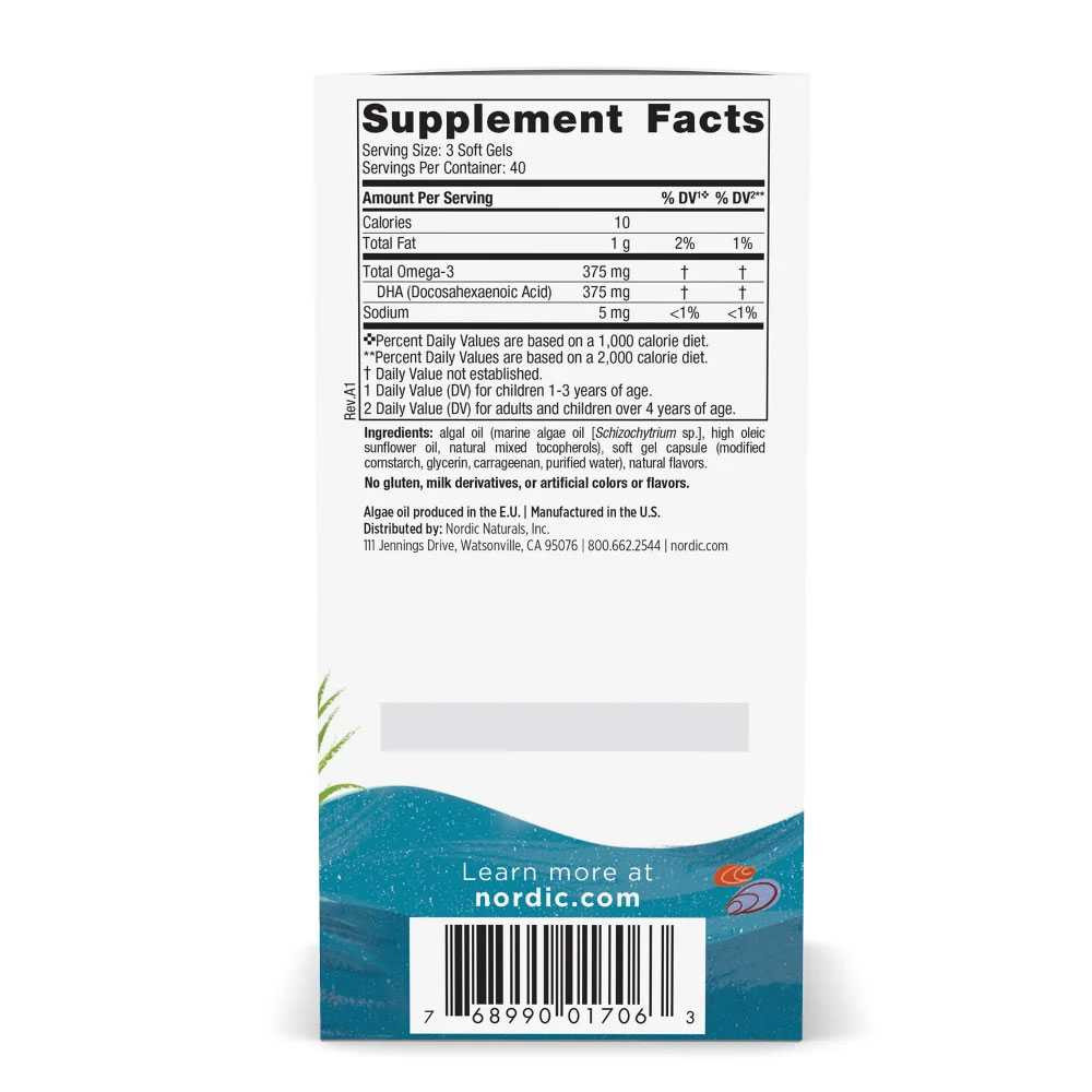 Nordic Naturals Children's DHA Vegetarian Berry Lemonade Flavor - 120 Softgels