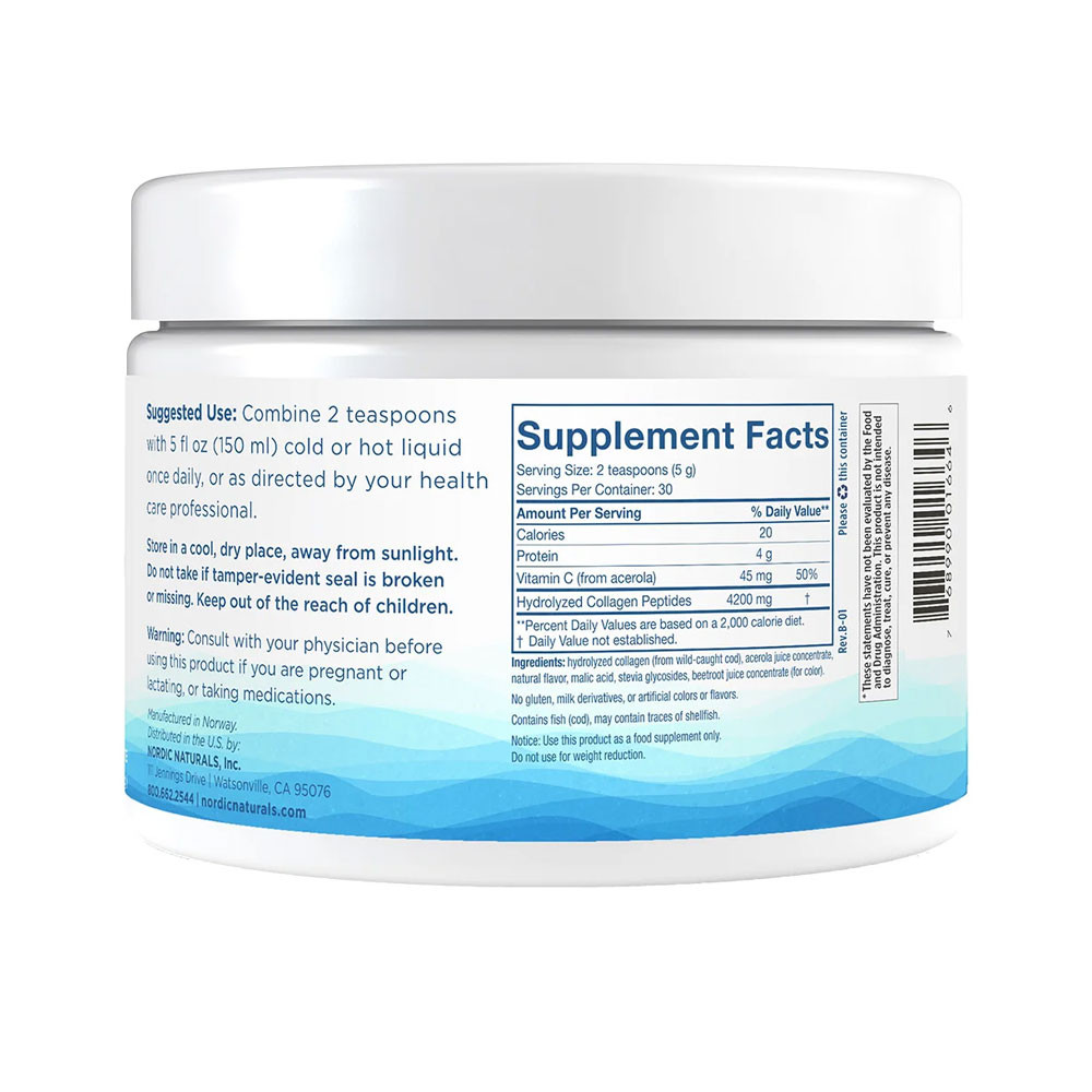 Nordic Naturals Nordic Beauty Marine Collagen Strawberry Flavor - Grams