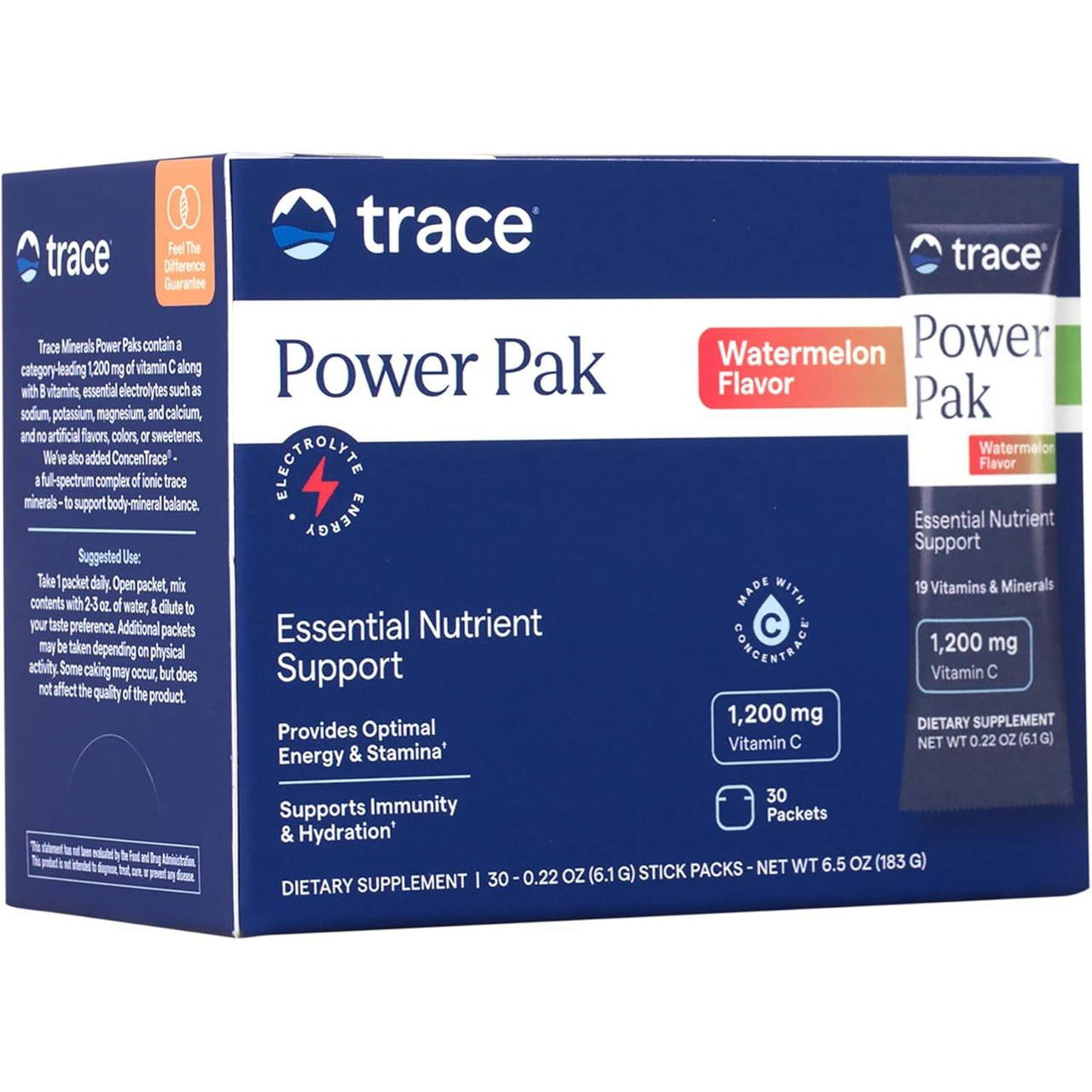 Trace Minerals Electrolyte Stamina Power Pak Watermelon - 30 packets 22$
