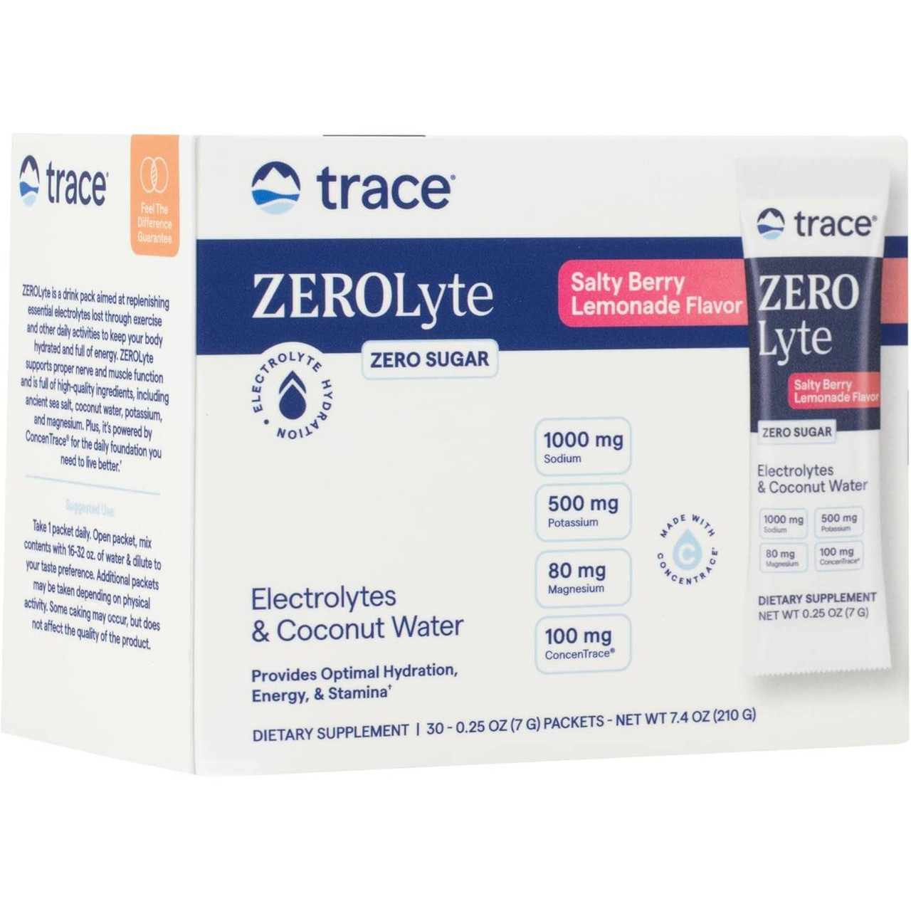 Trace Minerals ZeroLyte Salty Berry Lemonade - 30 packets 39$