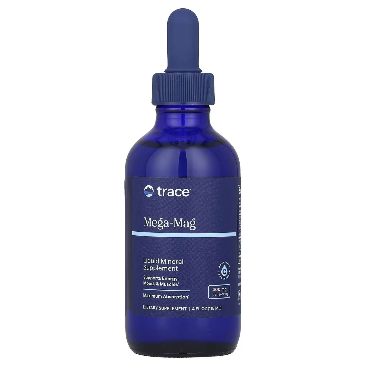 Trace Minerals Liquid Mega-Mag 400mg - 118 mL 23$