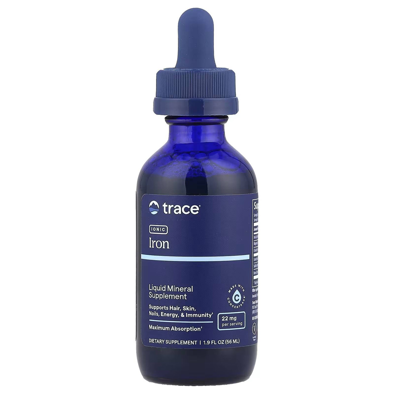 Trace Minerals Liquid Ionic Iron 22mg - 56 mL 19$