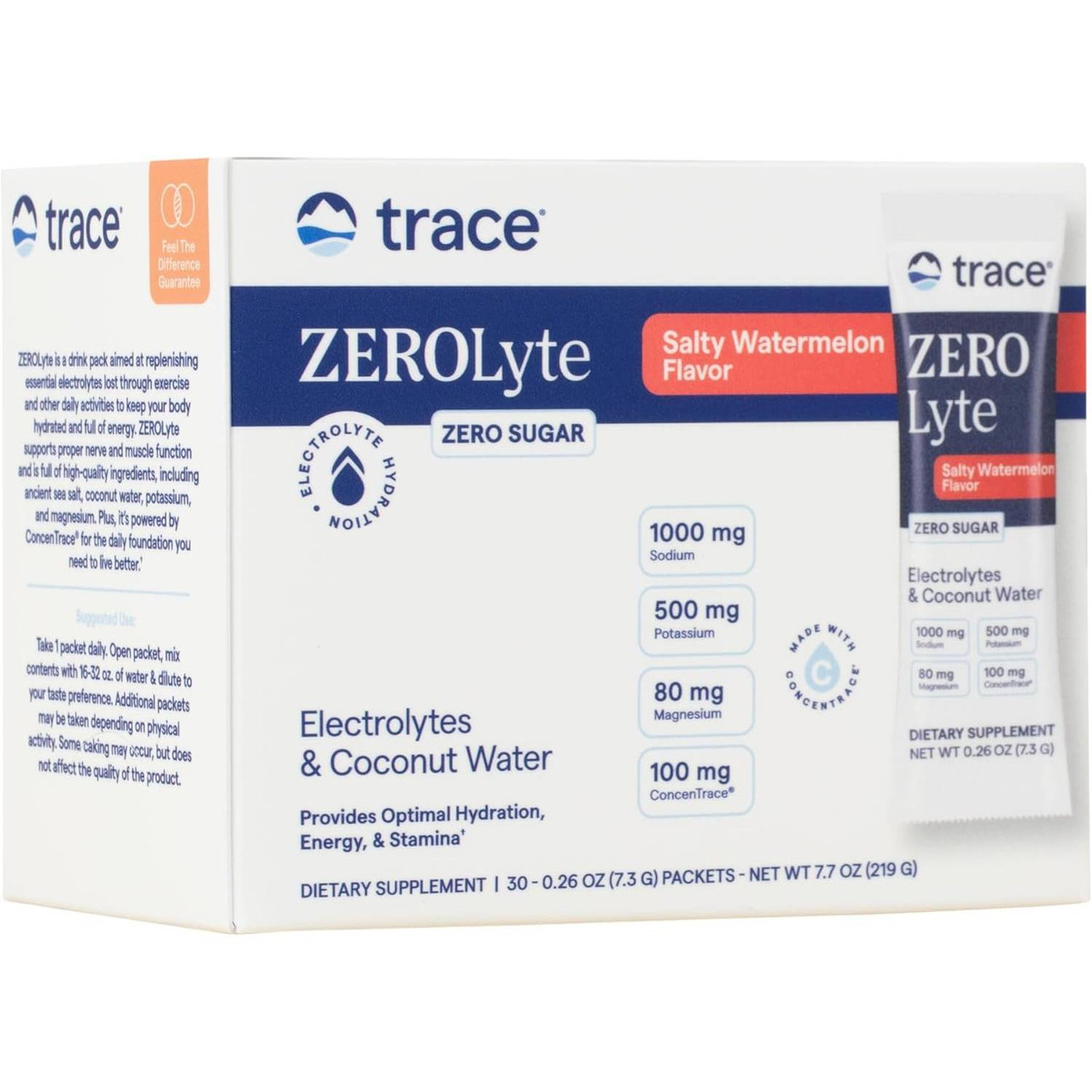 Trace Minerals ZeroLyte - Salty Watermelon - 30 packets 38$