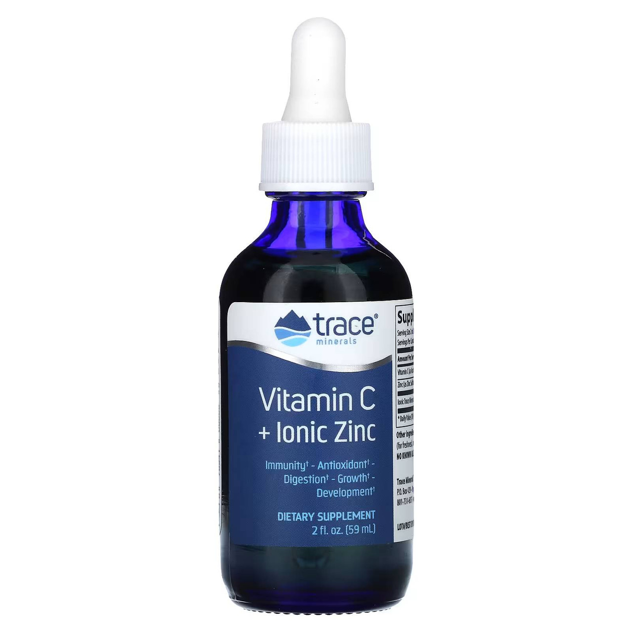 Trace Minerals Vitamin C Ionic Zinc - 59 mL 20$