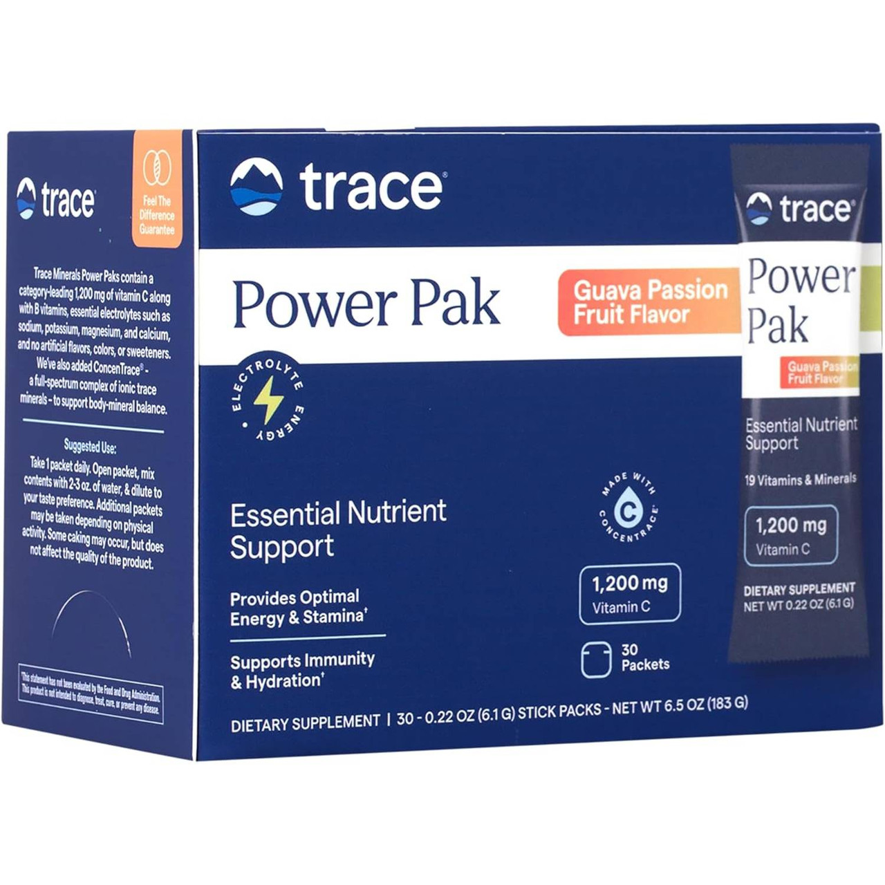 Trace Minerals Power Pak Guava Passsion Fruit - 30 packets 22$