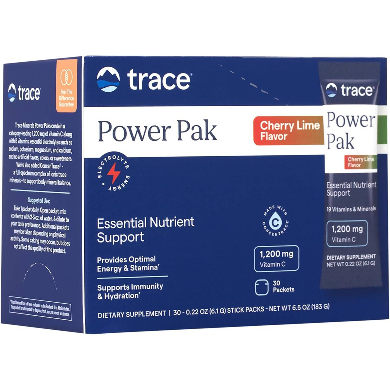 Trace Minerals Electrolyte Stamina Power Pak - Cherry Limeade - 30 packets 22$