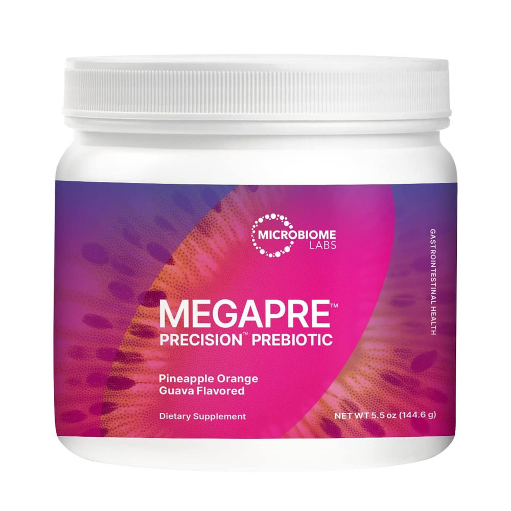 Microbiome Labs MegaPre Powder Pineapple Orange Guava Flavor