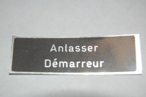 Swiss Dash Label - Starter Button - 733 - 4150