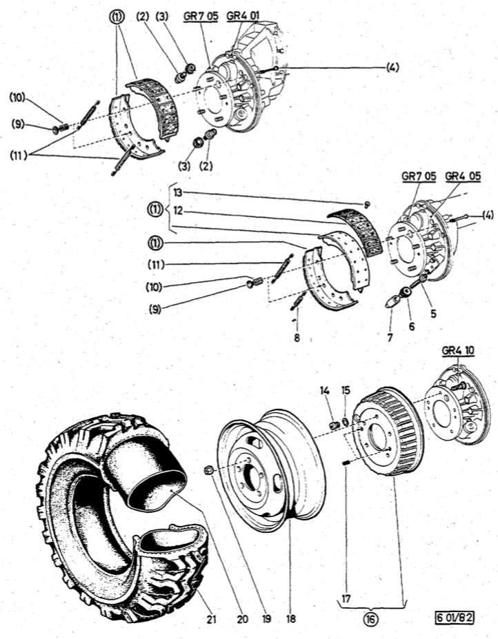 Wheels, Brake Shoes - Group 06-01
