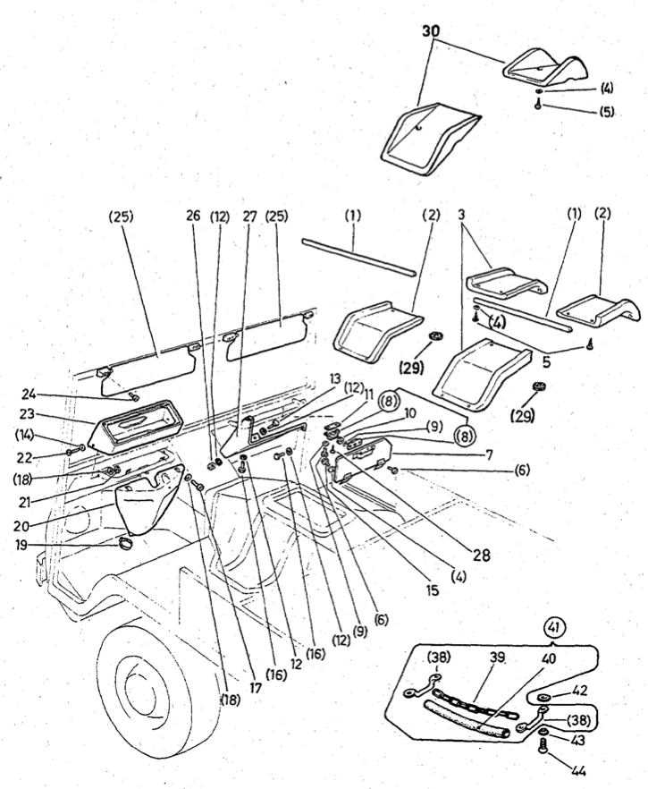 Sunvisors, Interior Pads - Group 22-10