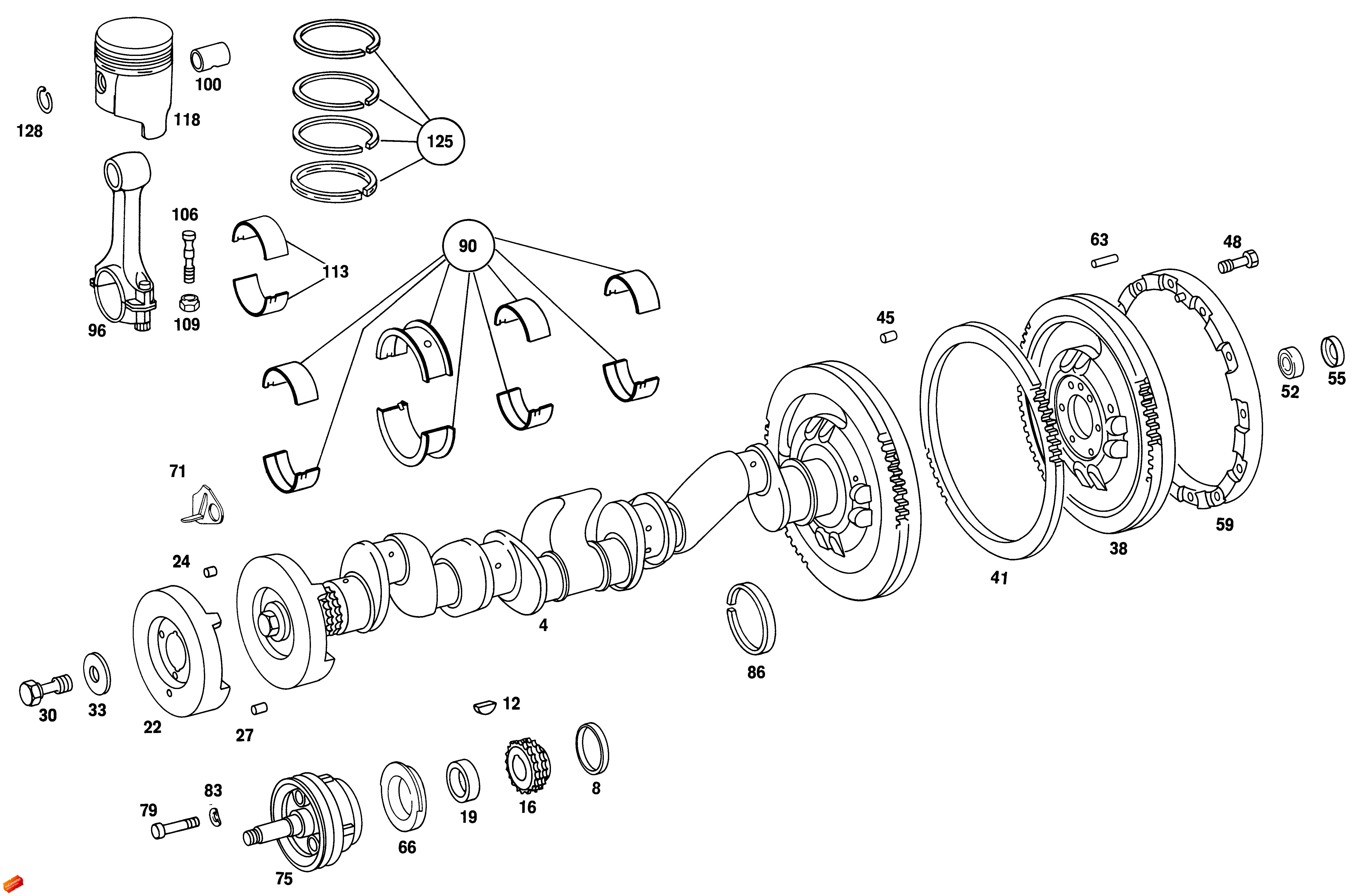 Unimog Parts Unimog 404 404 Engine Crankshaft Assembly