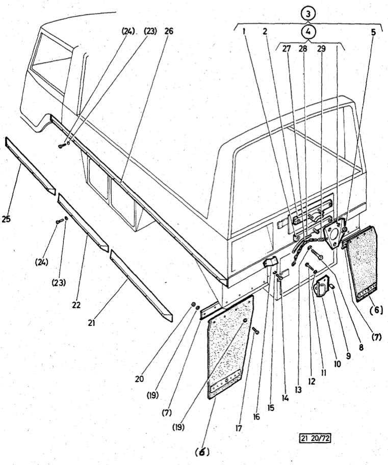 Mud Flaps, Spare Tire Bracket - Group 21-20