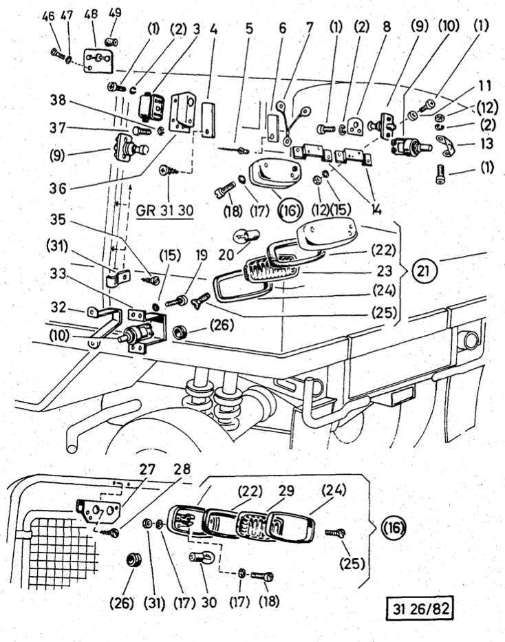 Interior Lights, Switches K-Model - Group 31-26
