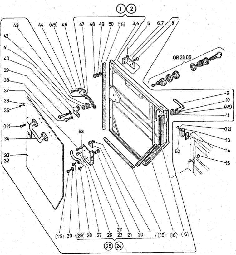 Doors Lower Side Rear K-Model - Group 28-15