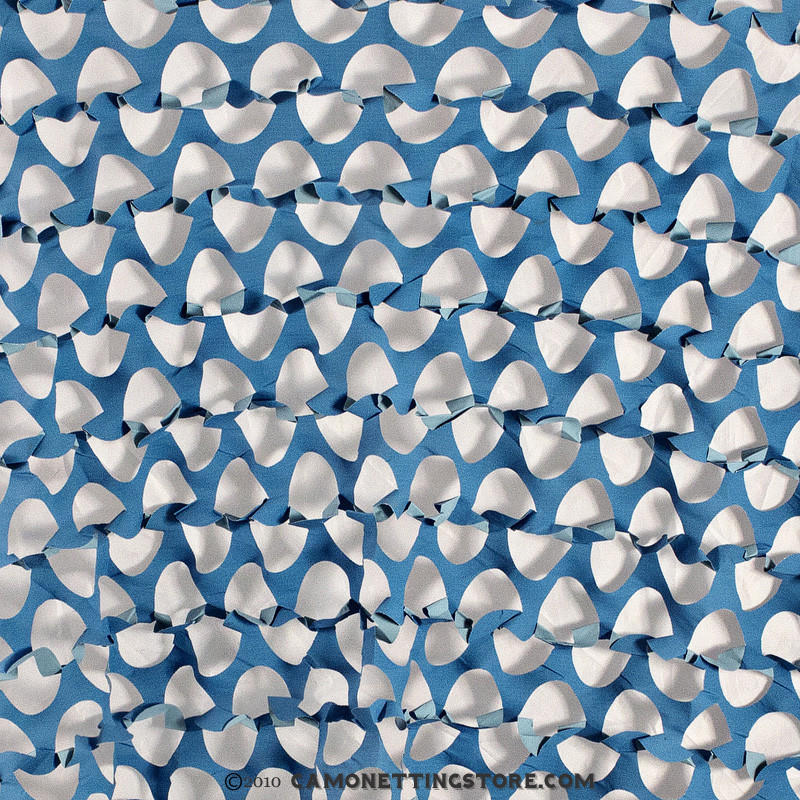 Sky Blue Fire-Rated Camo Netting Sample Swatch | Ultra-Lite | CCBSB