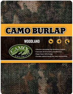 Camo Burlap - Bulk Roll - Woodland