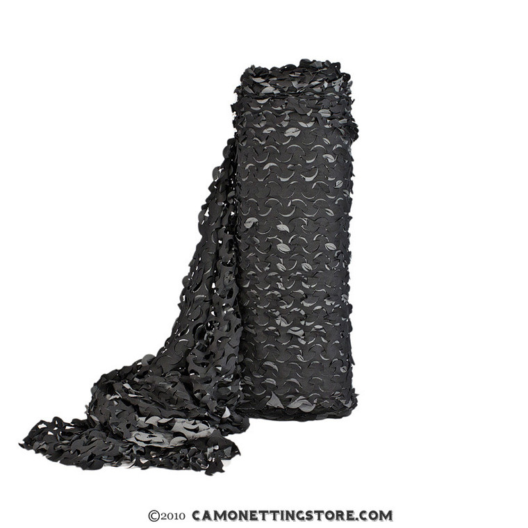 Black Camo Netting, Pro Fire Rated Ultra-Lite - Sized by the Foot
