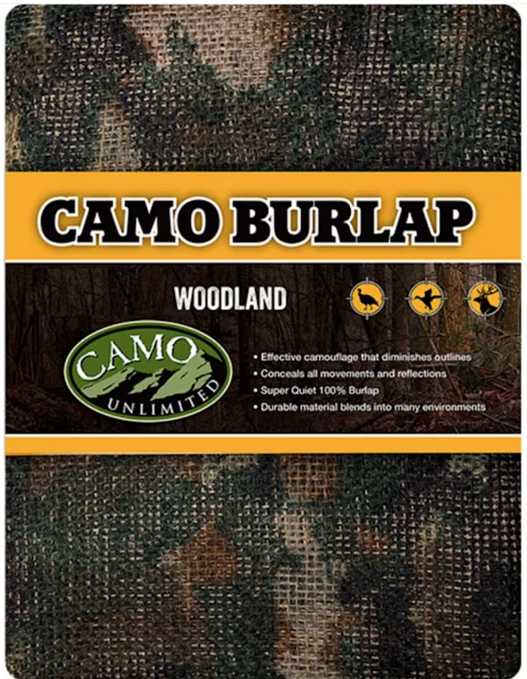 Camo Burlap - Bulk Roll - Woodland