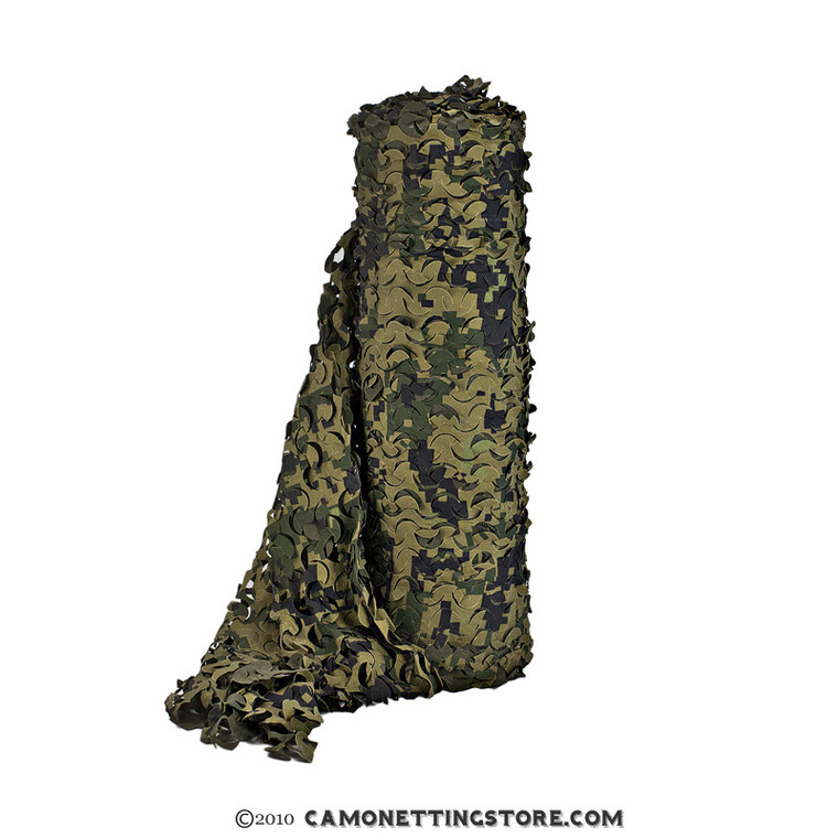 Woodland Digital Bulk Roll Camo Netting, Ultra-Lite, 3D Digital