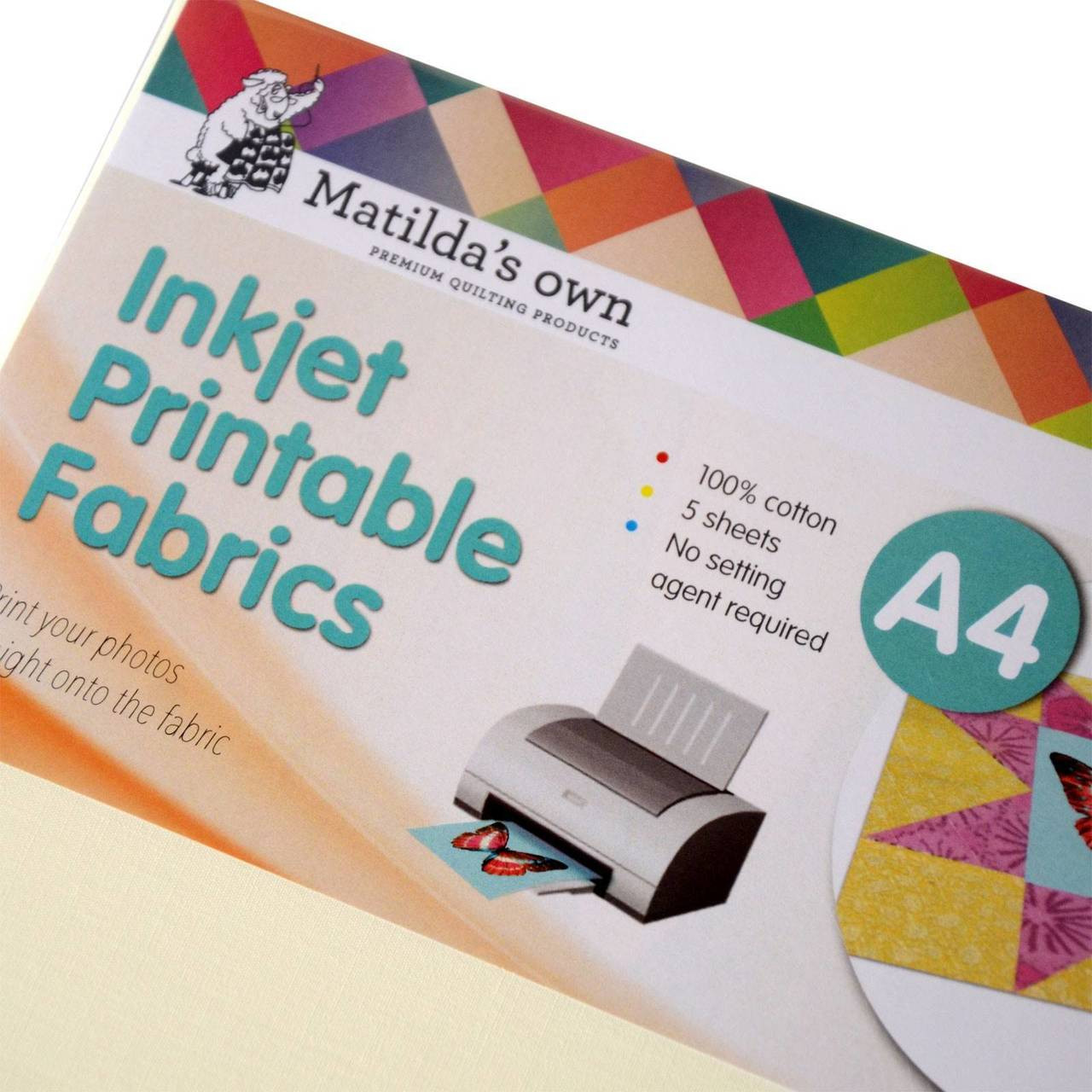 Inkjet Printable Fabric by Matilda's own 5 sheets A4 or 3 sheets A4 iron-on