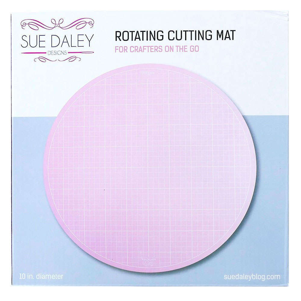 Sue daley designs large 16 inch pink rotating cutting mat old mill