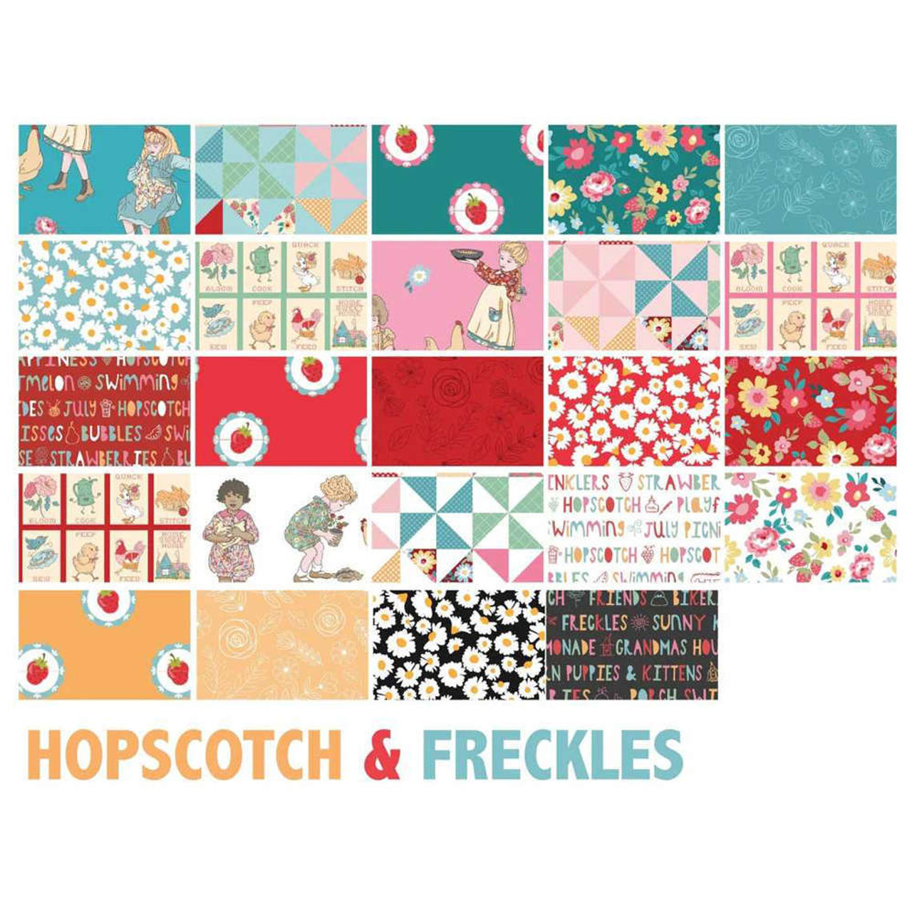 Poppie Cotton - Hopscotch and Freckles - HF21915 - Hopscotch
