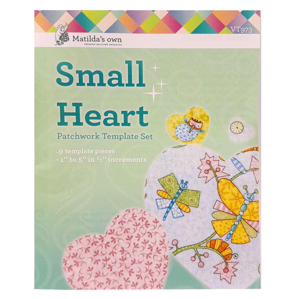 Matildas Own Small Hearts Template Set 1 Inch to 5 Inch Old Mill Quilting