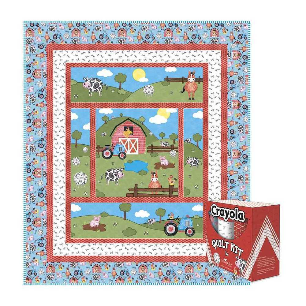 Riley Blake Designs Coloring on the Farm Quilt Kit With Pattern and ...