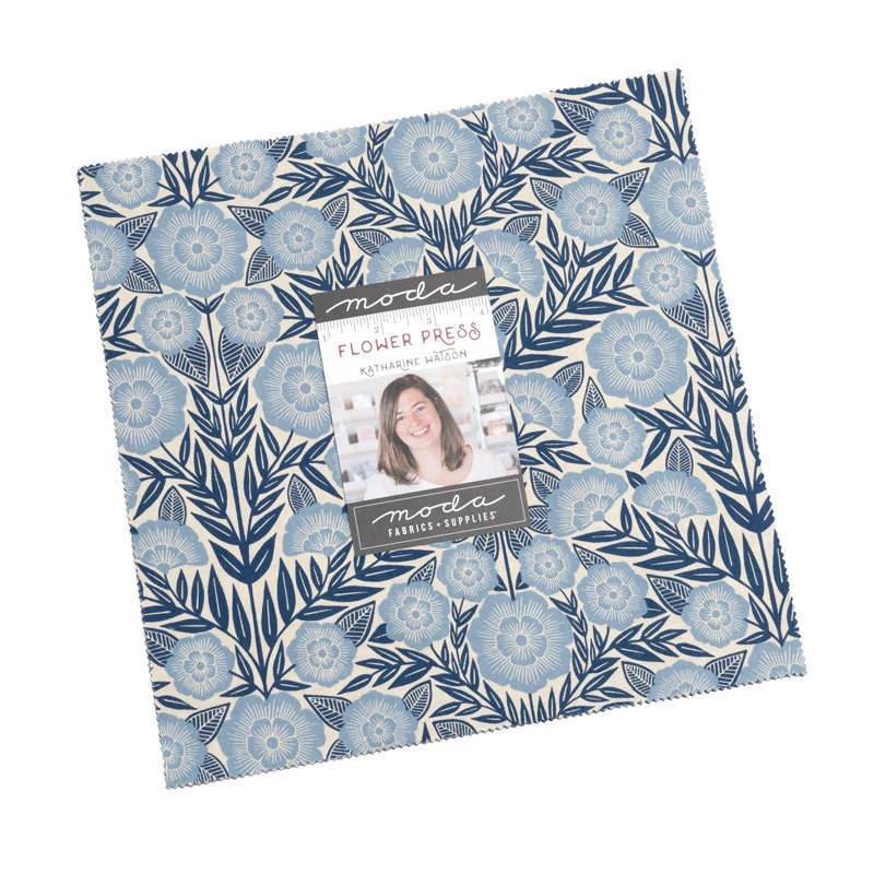 Layer Cake Moda Bluebirds Nest - 9800LC, 10 Carrés De Tissu Pré-coupés, Neuf