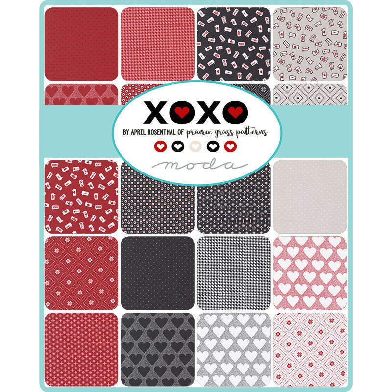 Moda XOXO Layer Cake 10" Squares Fabric by April Rosenthal - Old Mill ...
