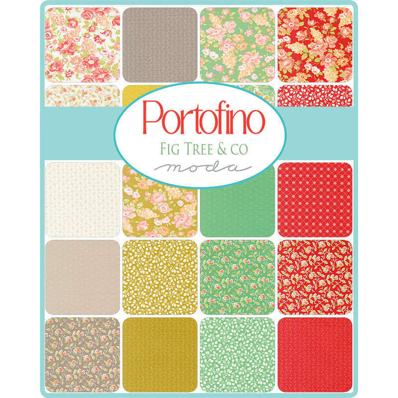 Moda Portofino Layer Cake 10" Squares Fabric by Fig Tree Co - Old Mill ...